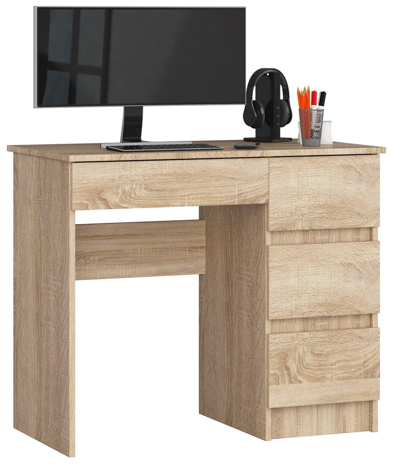 SCHREIBTISCH Eiche Sonoma 77/90/50 - Sonoma Eiche, Holzwerkstoff (50/90/77cm) - RAUMHIRSCH FURNITURE