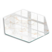 GLASPLATTE 40 cm Eleganter Stein Marmor - Weiß, Glas (40/40cm) - Wallfluent