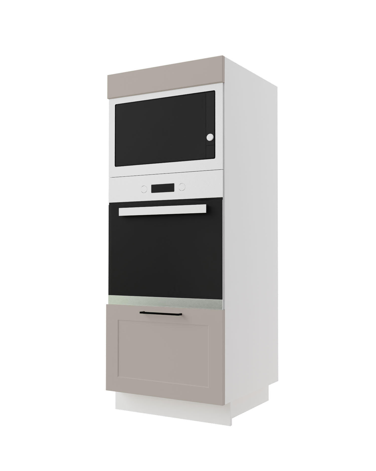 KÜCHENHOCHSCHRANK Salo D5AA/60/154 Kaschmir Matt / Weiß 60 / 59 / 154cm - Kaschmir/Weiß, Holz/Holzwerkstoff (60/154/59cm) - Feldmann-Wohnen