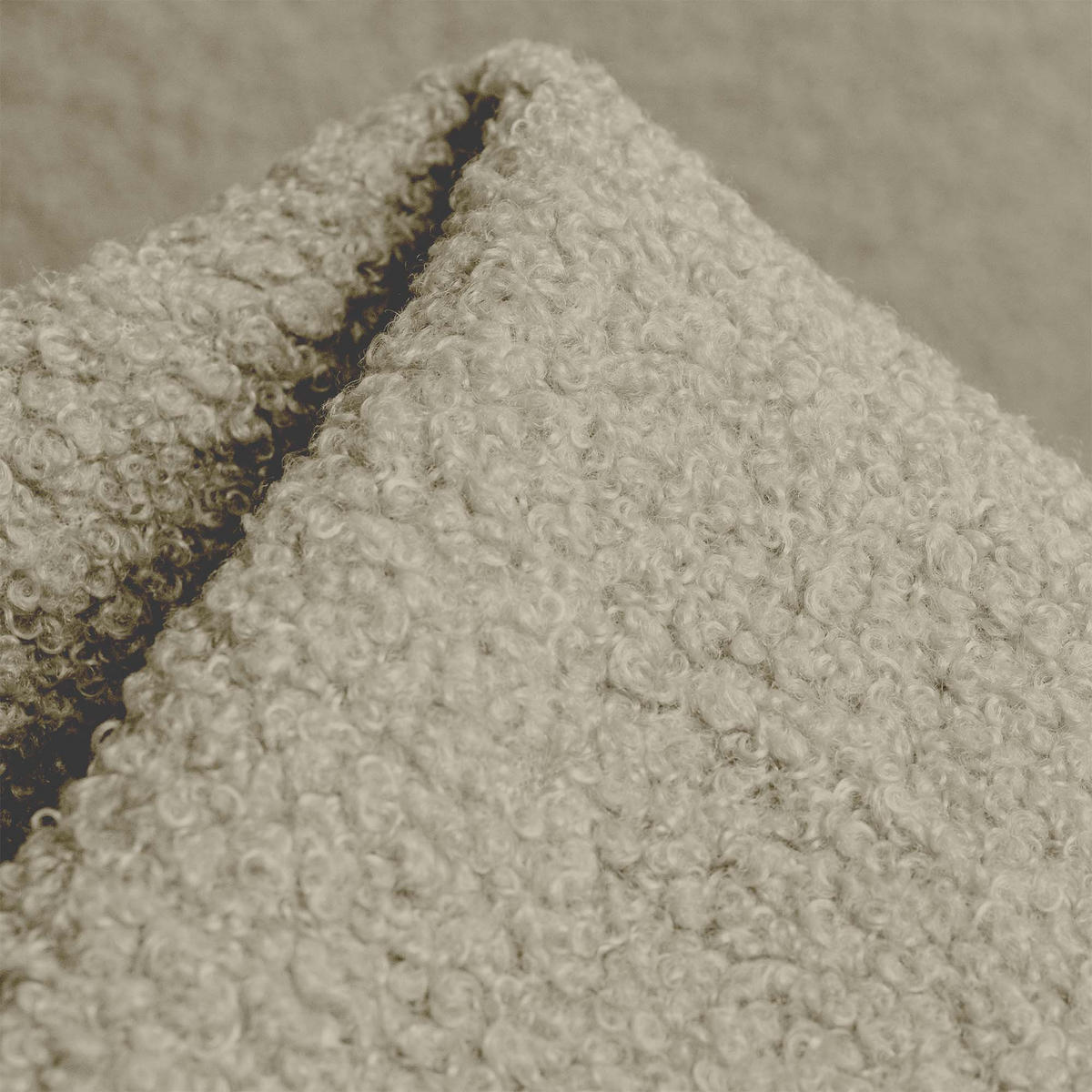 SITZSACK Halbmond 54/36/35 cm, weicher Bouclé 315 g/m², Beige - Beige, Textil (36/35/54cm) - Dreamroots