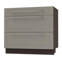 SCHUBLADENUNTERSCHRANK Kvantum D3A/90 90 / 50 / 82cm - Dunkelgrau/Beige, Holz/Holzwerkstoff (90/82/50cm) - Feldmann-Wohnen