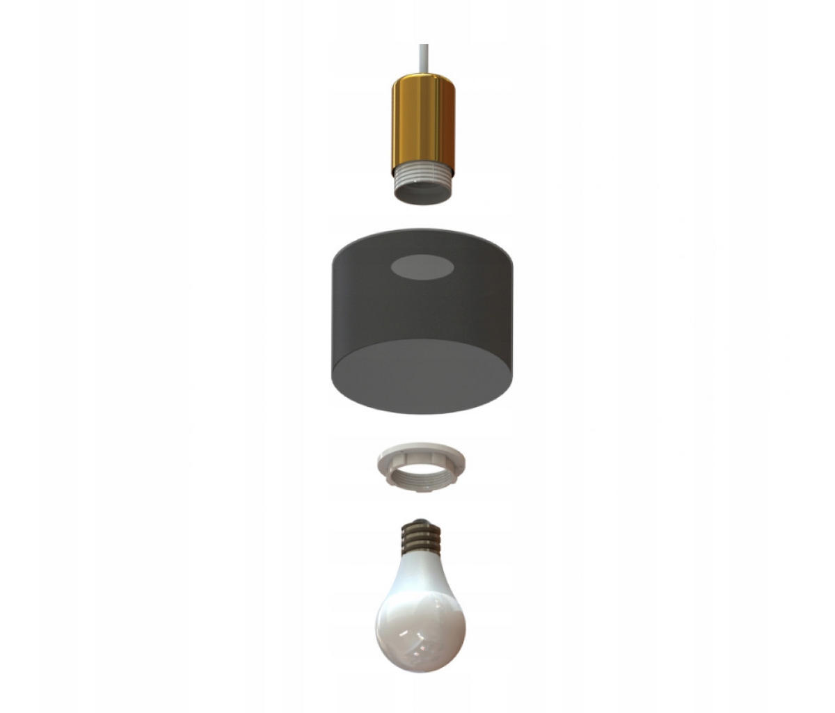 PENDELLEUCHTE BLACKSPOT - Goldfarben/Schwarz, Metall (12/55/80cm) - kiki design