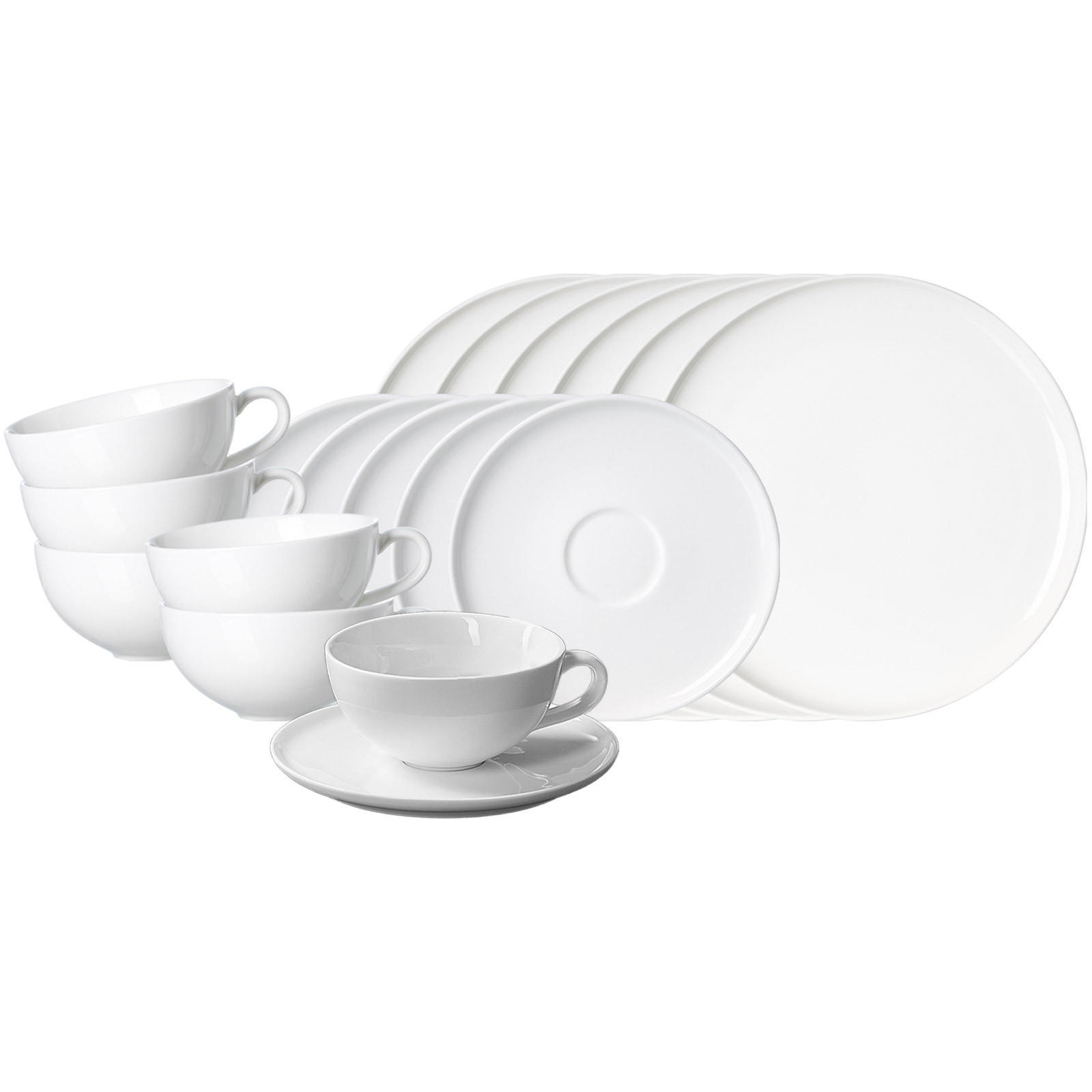 TEESERVICE Skagen weiß 18er Set - Weiß, Keramik (2/2/2cm) - Ritzenhoff Breker