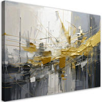 LEINWANDBILD Abstraktion 120x80cm - Goldfarben, Textil (120/80cm) - Feeby