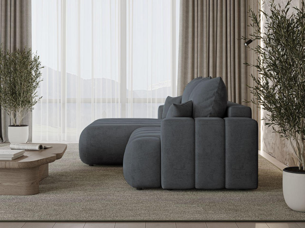 ECKSOFA Caleo Dunkelgrau Links - Dunkelgrau, Holz/Textil (270/170cm) - Graingold
