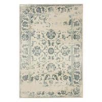 VINTAGE-TEPPICH Suki 140/200 cm - Creme/Mintgrün, Kunststoff (140/200cm) - benuta