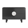 SIDEBOARD Zoe, Mit Marmor, 140 cm, Schwarz - Schwarz, Holz/Holzwerkstoff (140/90/40cm) - Dancan