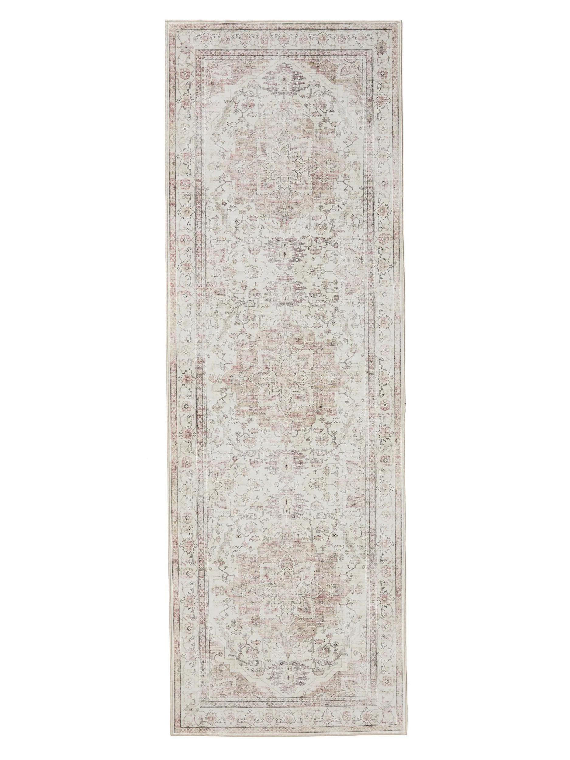 TEKAŠKI pregrinjalo George roza/bež 80x240 cm - roza/bež, umetna masa (80/240cm) - benuta