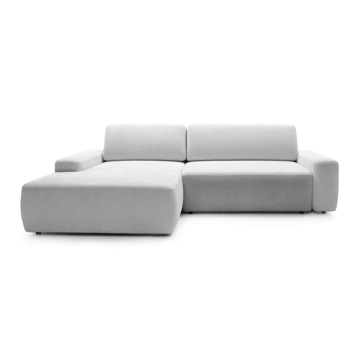 ECKSOFA Bamby Silberfarben 264 cm - Silberfarben, Textil (264/82/162cm) - Pillovely