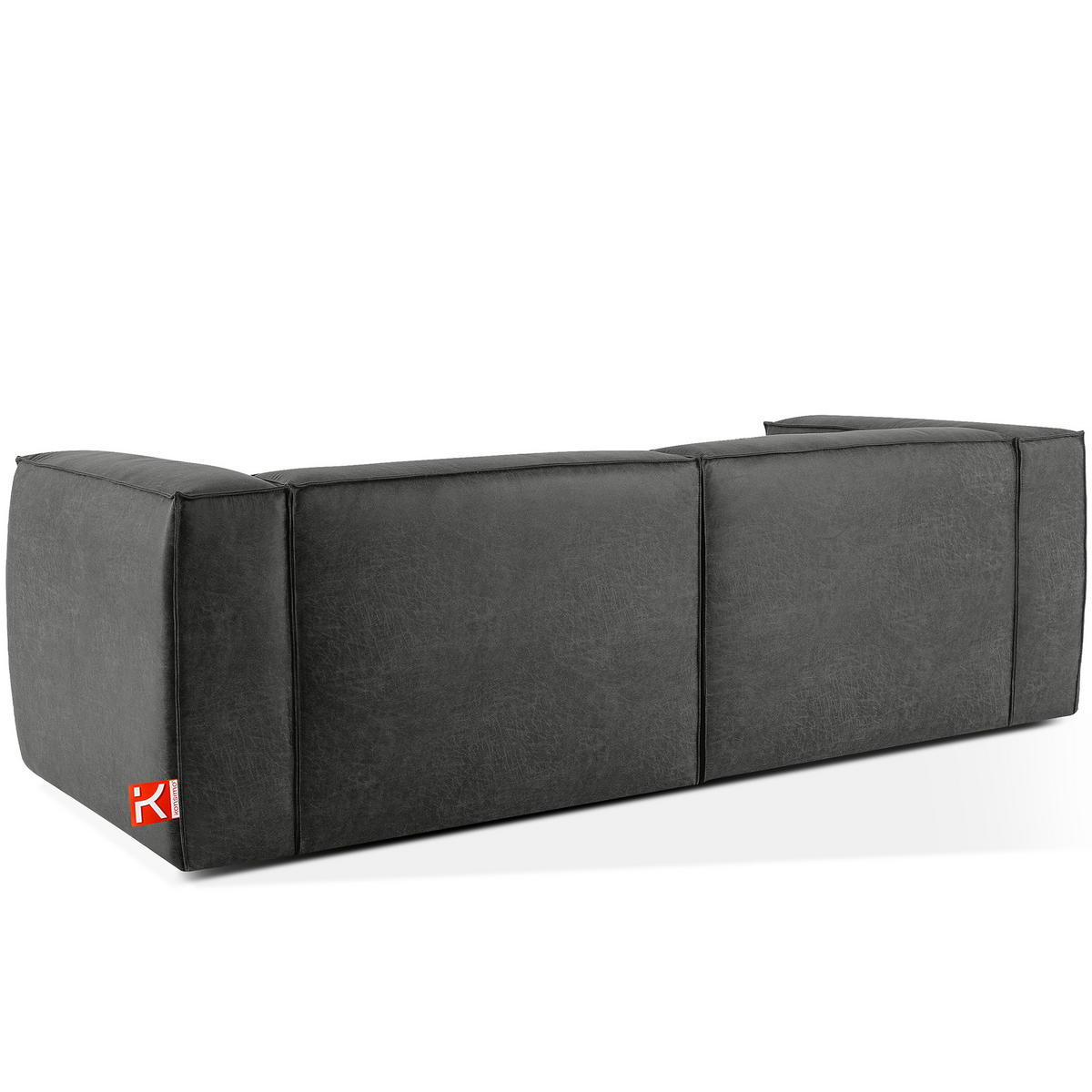 3-SITZER SOFA FEROX, Dunkelgrau - Dunkelgrau, Holz/Holzwerkstoff (240/73/96cm) - KONSIMO®