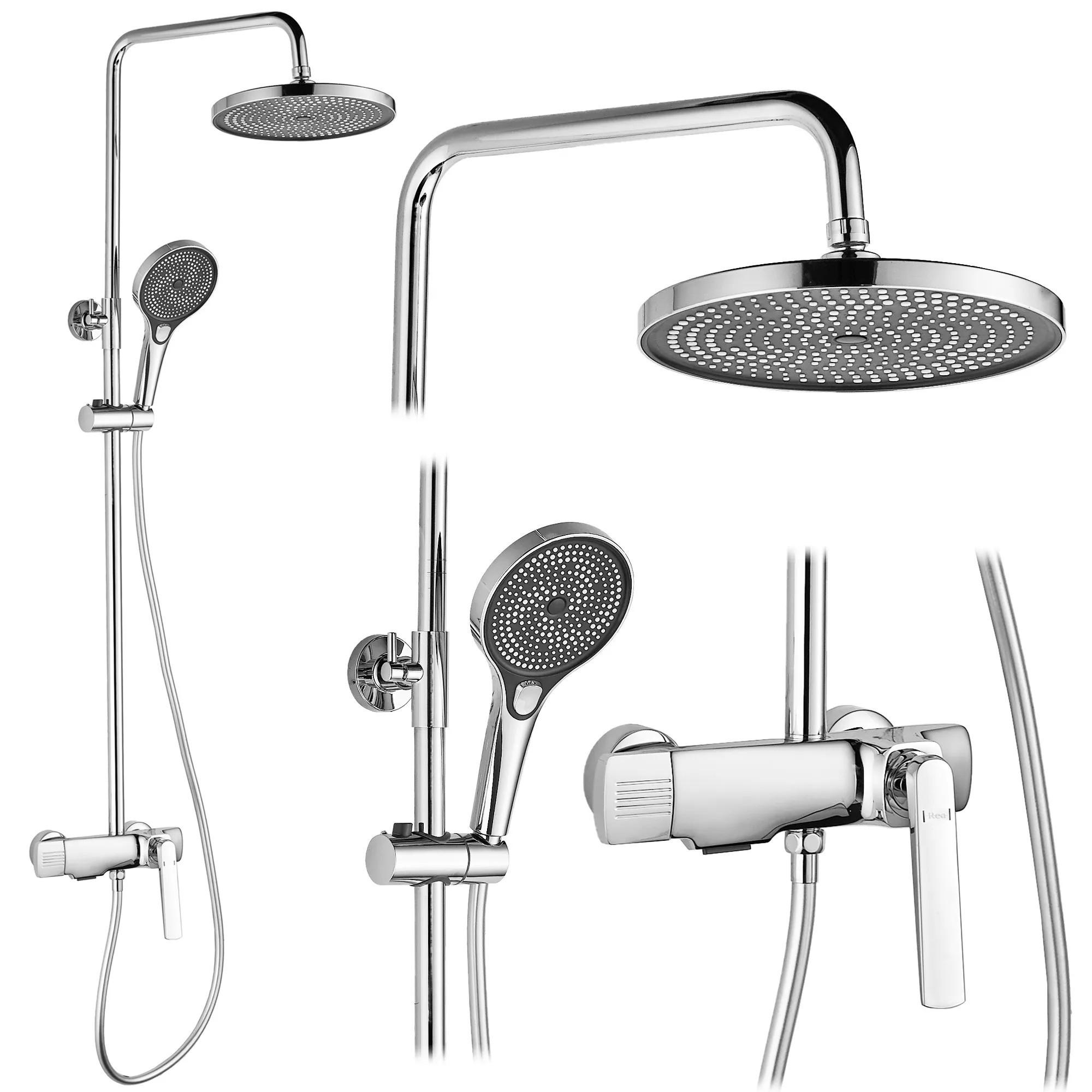 DUSCHGARNITUR Rea Rebel Chrome - Chromfarben, Metall (25/135.5/50cm) - REA
