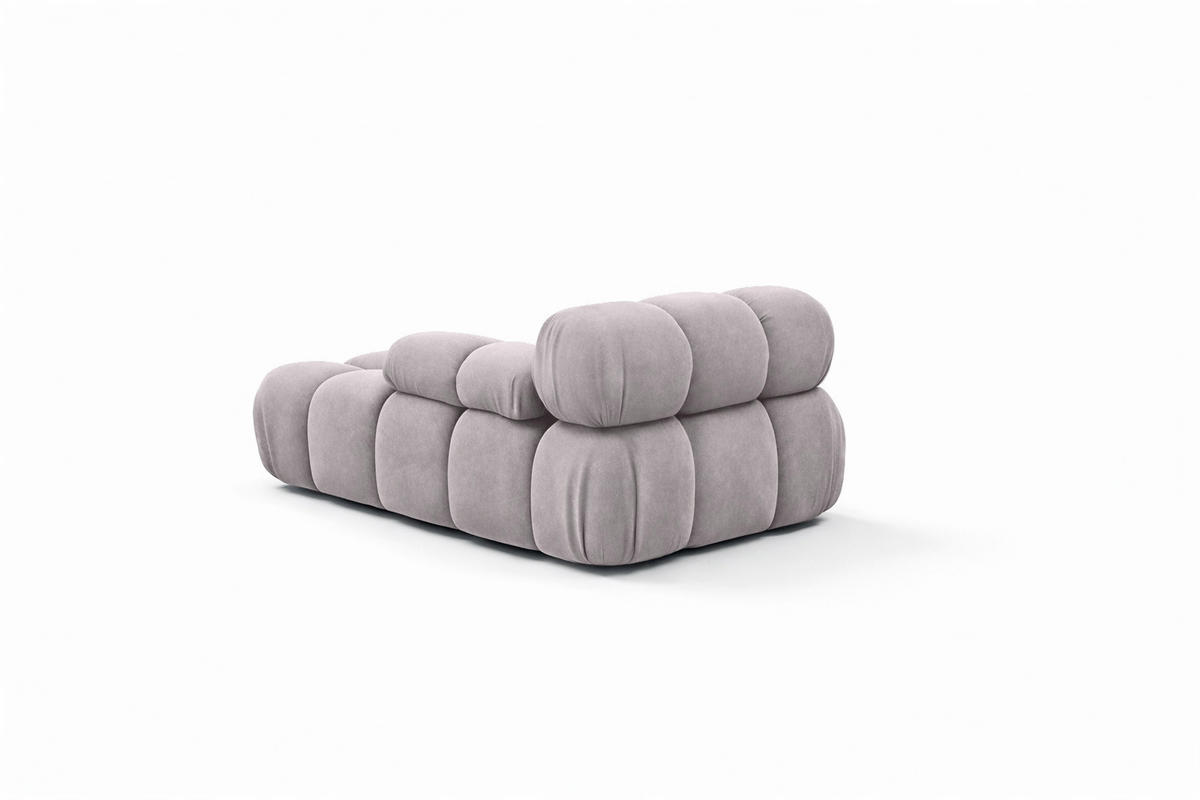 CHAISELONGUE Modular, Veloursstoff Salvador, Grau, Links, Selia - Hellgrau/Grau, Holz (95/70/160cm) - Kaiser Möbel