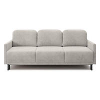 SCHLAFSOFA Hamiel Hellbeige Cordbezug 212 cm - Ecru/Schwarz, Holz/Textil (212/87/97cm) - Selsey