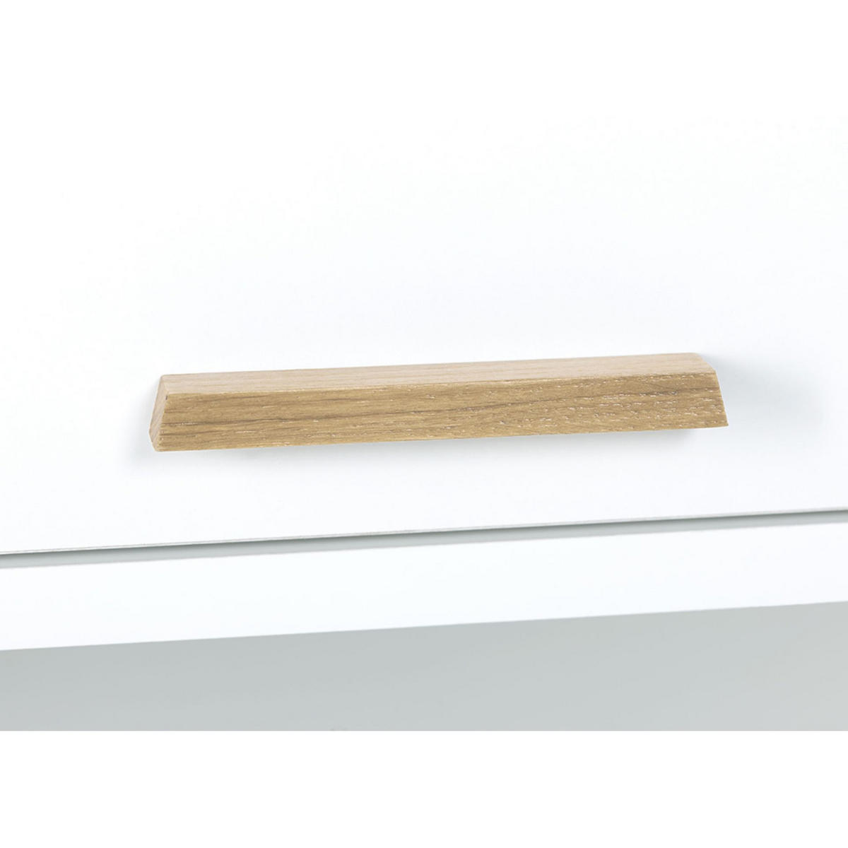 SCHRANKWAND FRISK 8 Einlegeböden und 4 Türen, weiß - Eichefarben/Weiß, Eichenholz/Holzwerkstoff (150/160/46cm) - KONSIMO®