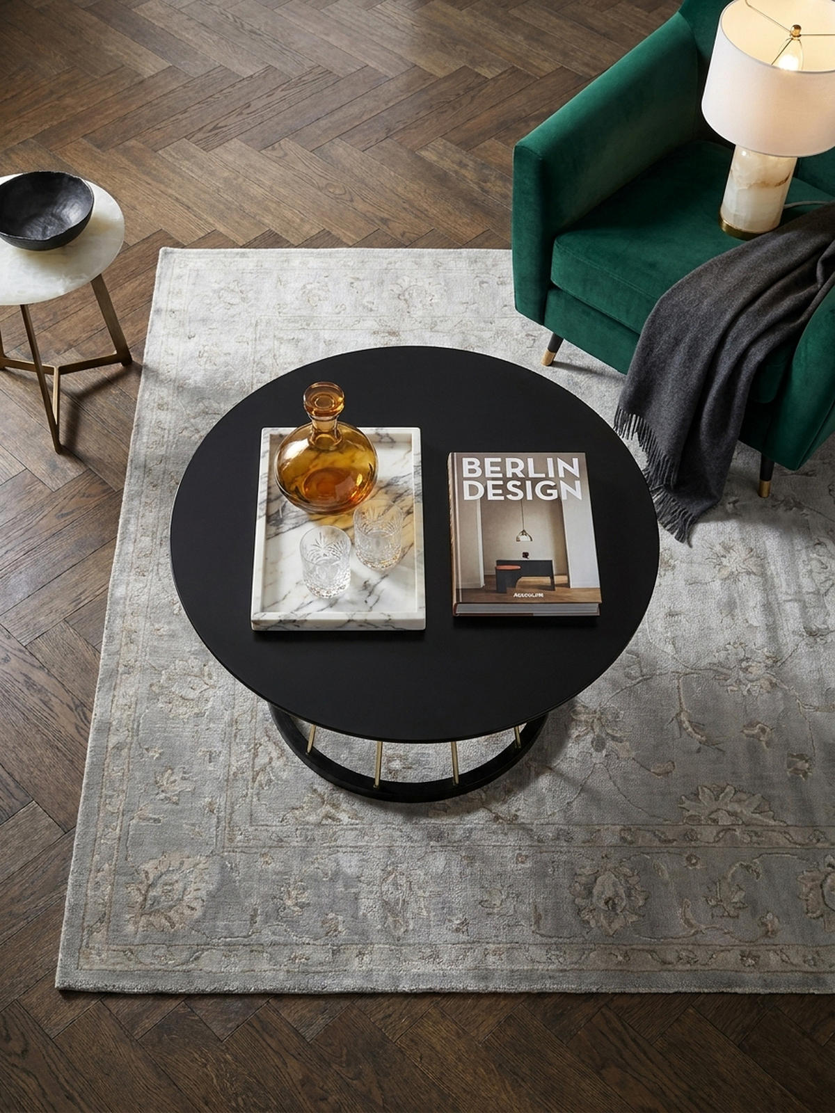 COUCHTISCH Schwarz Gold, Metall mit großer Ablagefläche, elegantes Design - Goldfarben/Schwarz, Holz/Metall (80/80/42cm) - KADIMA DESIGN