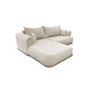 ECKSOFA BRAVO 280/180 in Bouclé Creme links - Creme, Holz/Holzwerkstoff (280/180cm) - Deine Möbel 24