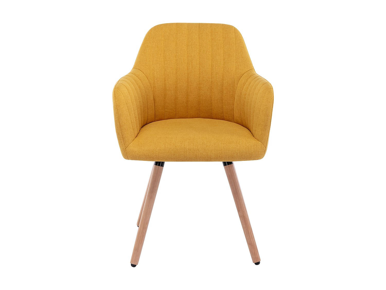 STUHL - 56 cmcm x 58 cmcm - Stoff - Senffarben - ELEANA - Dunkelgelb, Textil (56/85/58cm) - Vente-Unique