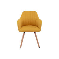 STUHL - 56 cm x 58 cm - Stoff - Senffarben - ELEANA - Dunkelgelb, Textil (56/85/58cm) - Vente-Unique