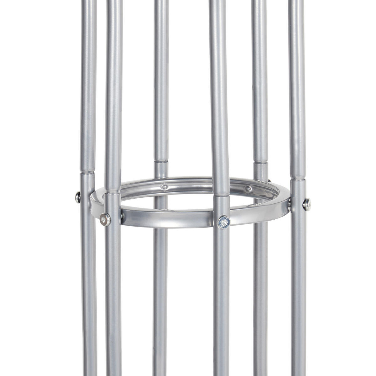 GARDEROBENSTÄNDER Metall silber 165 cm Ordway - Silberfarben, Metall (42/165/42cm) - Beliani