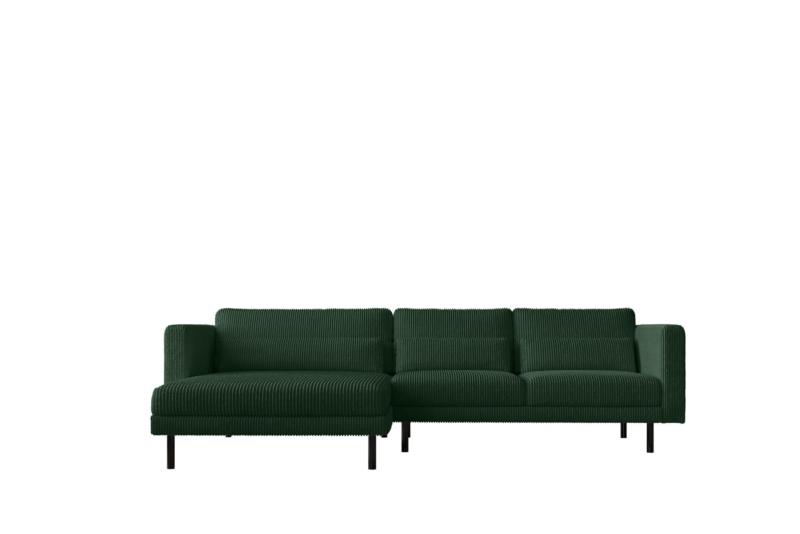 ECKSOFA L-form Dani Stoff Poso Grün Links - Grün, Holz (281/174cm) - Kaiser Möbel