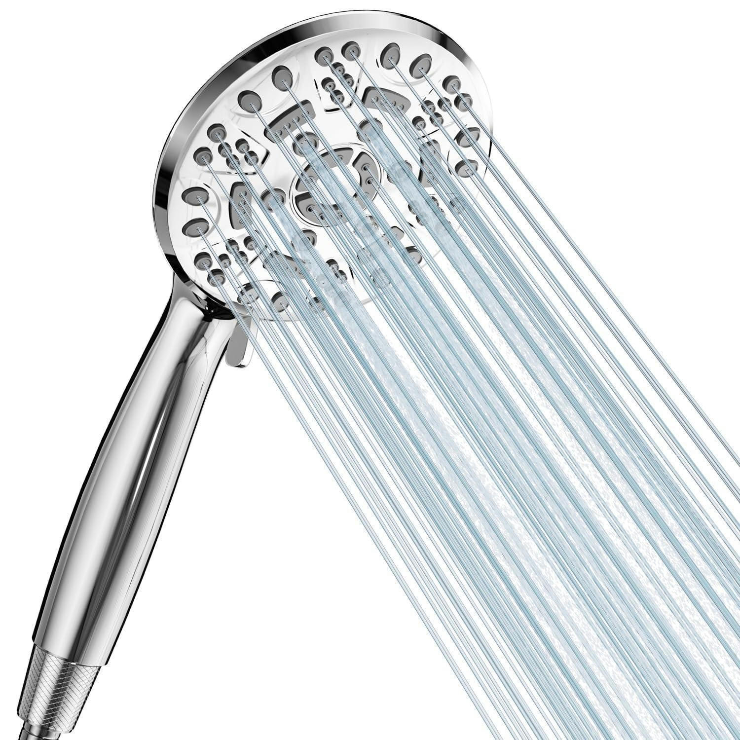 HANDBRAUSE mit 8 Strahlarten Chrom - Silberfarben, Metall (5.5/12.7/27cm)
