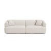MODULARES-SOFA Campi aus strukturiertem Stoff leichtes beige 4 Sitzplätze - Creme, Textil (90/70/255cm) - Cosmopolitan Design