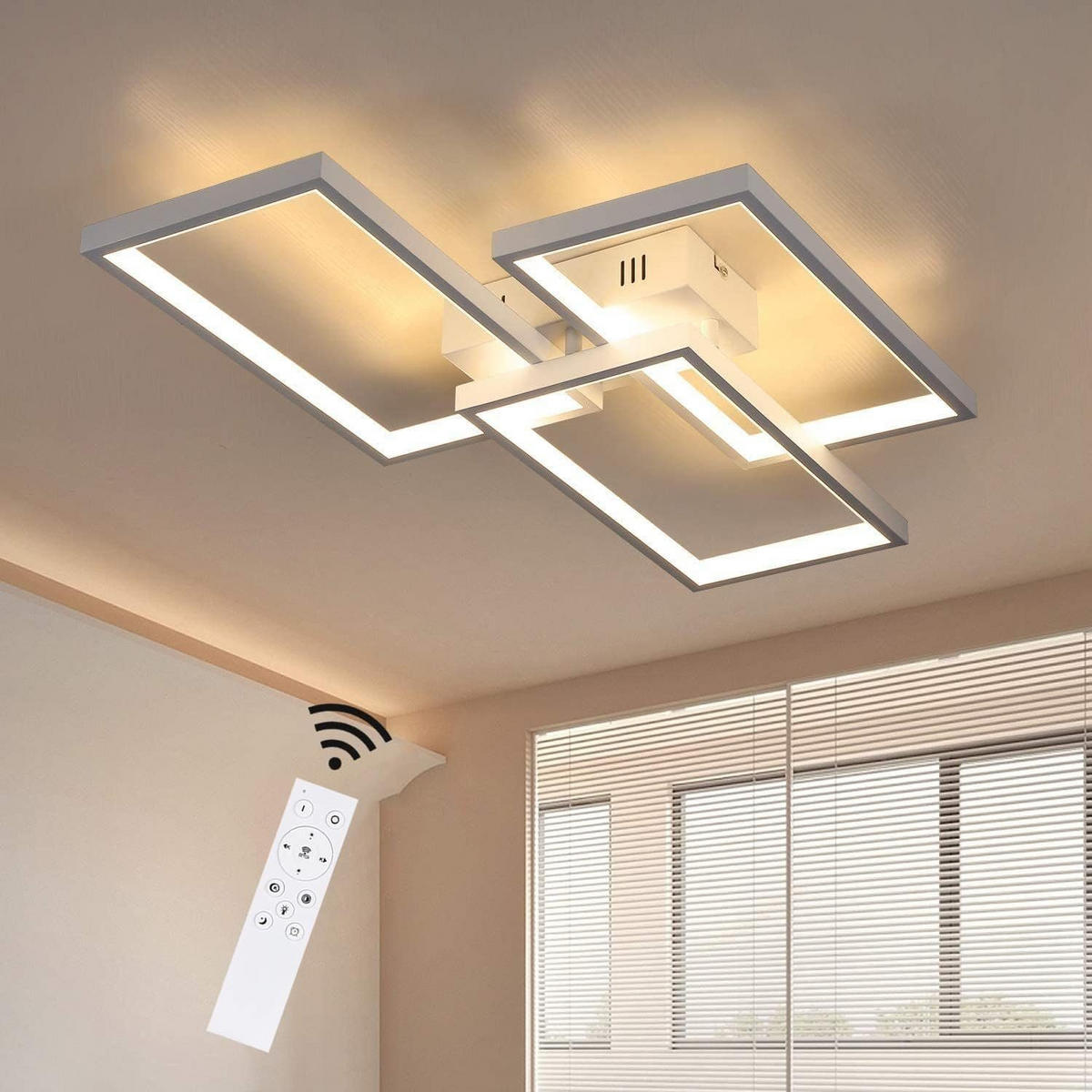 LED-DECKENLEUCHTE Irmgard 60/40/8.5 cm - Weiß, Metall (60/40/8.5cm) - Nettlife