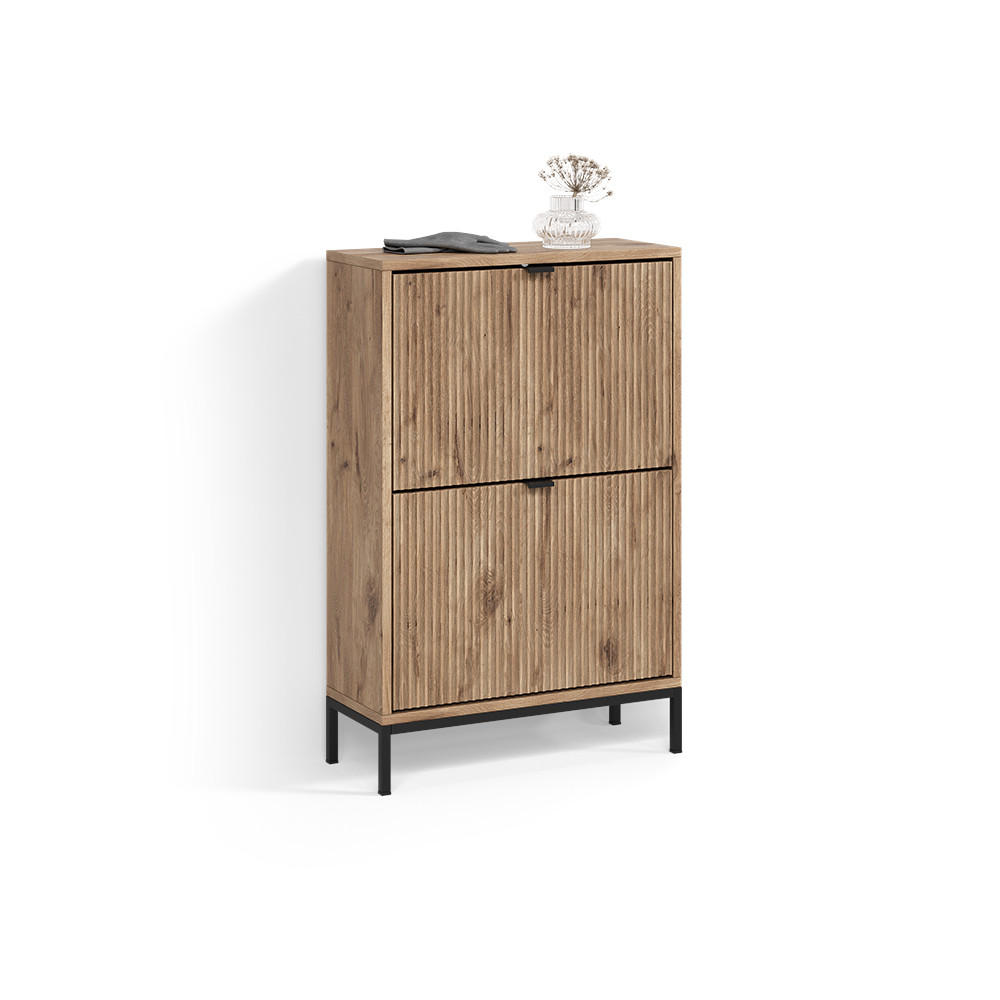 Livinity® BOTNÍK NA BOTY Aterno Dub Viking 60 x 92 cm se 2 sklopnými zásuvkami