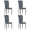 ESSZIMMERSTÜHLE 4 Stk. Dunkelgrau Samt 42*58*85.5cm - Grau, Metall (42/85.5/58cm) - ZMH
