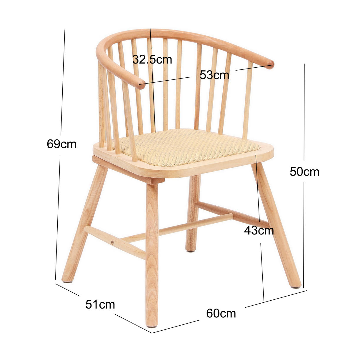 STUHL 2er-Set Holz Braun - Braun, Holz (60/69/51cm) - Nordlys