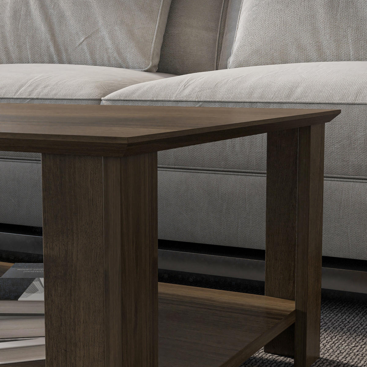 COUCHTISCH Leroy Nussbaum - Braun, Holzwerkstoff (90/60/37cm) - Decorotika