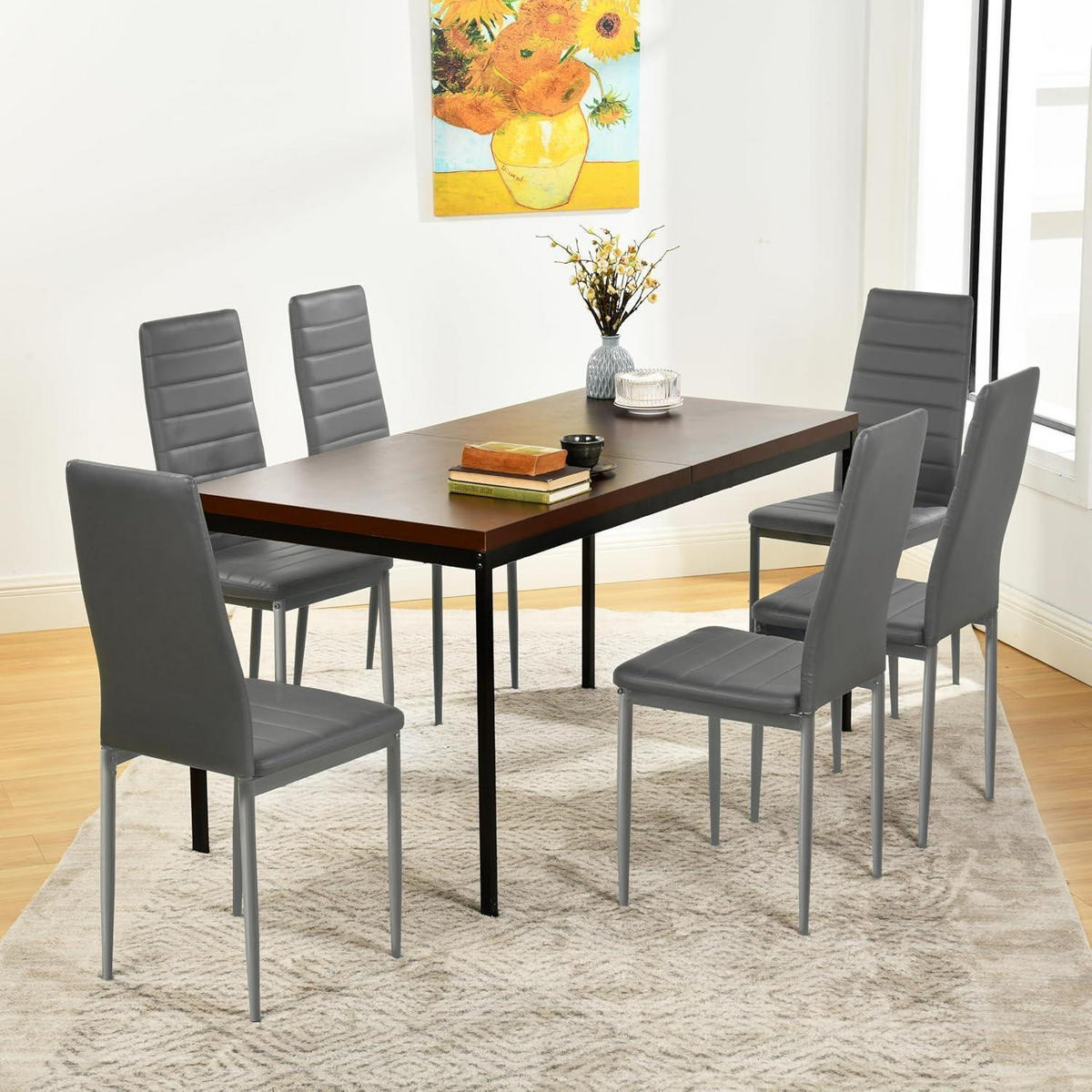ESSZIMMERSTUHL 6-teiliges Set Grau - Grau, Kunststoff (52/98/42cm)