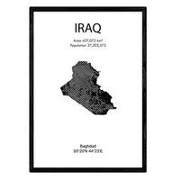 POSTER Länder & Kontinente Irak A3 Rahmenlos - Klar, Papier (29.7/5/42cm) - Nacnic
