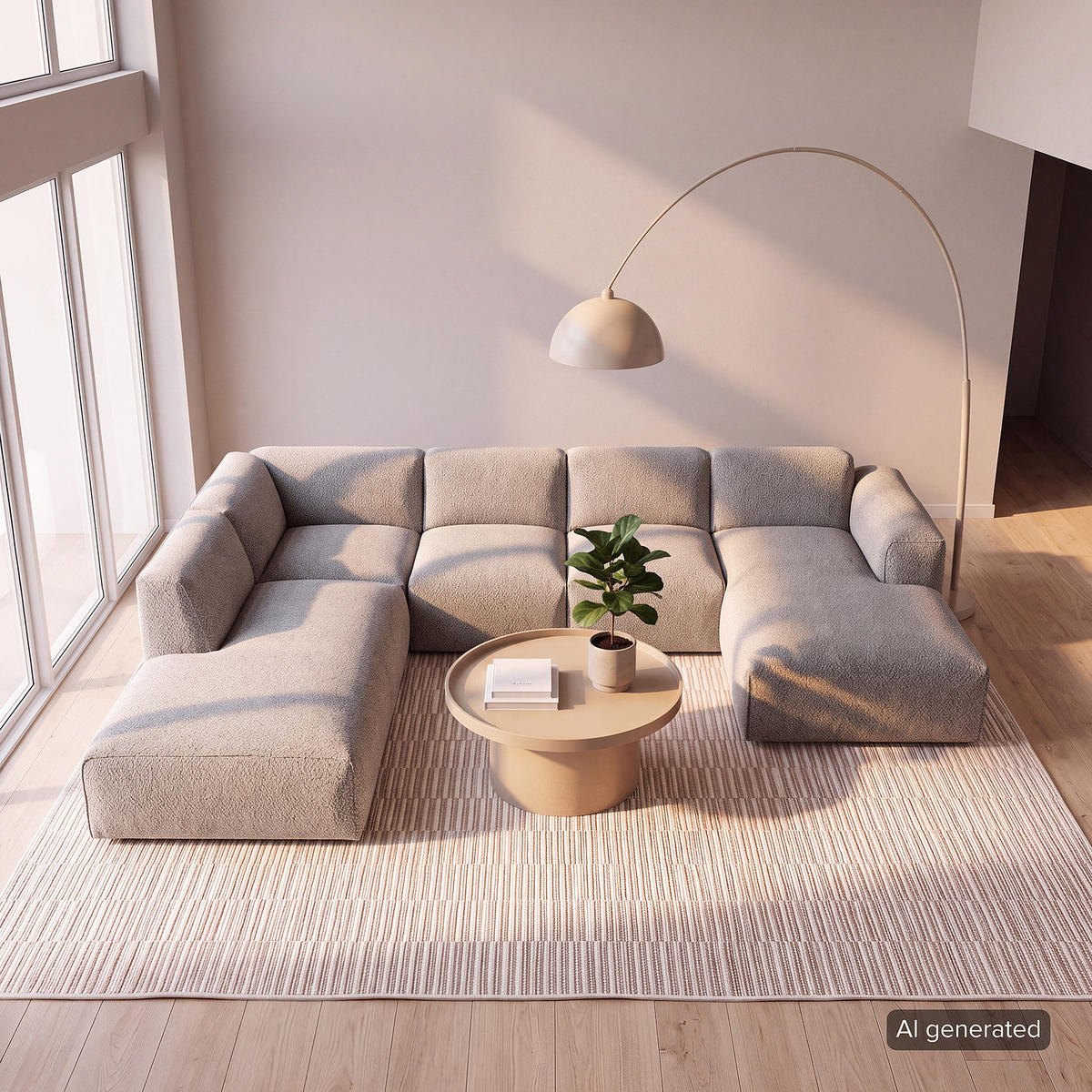 WOHNLANDSCHAFT mit Longchair - Schwarz/Grau, Kunststoff/Textil (325/71/235cm) - home24