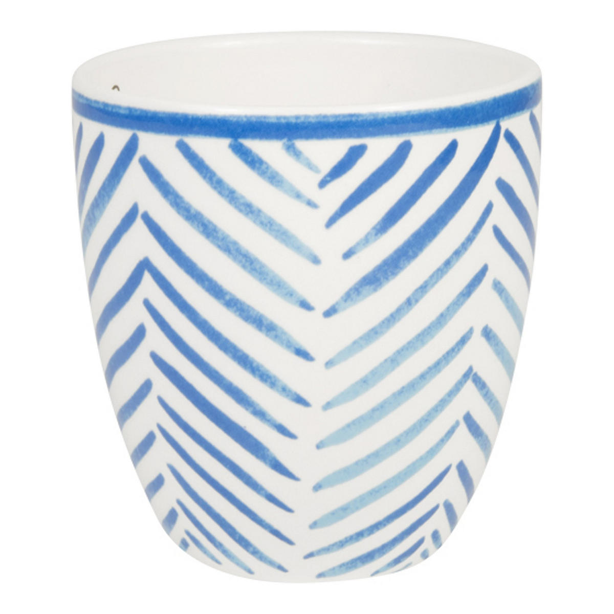MINI-BECHER OHNE OHR Blaue Streifen Teekanne in Blau - 200 ml - Blau, Keramik (0.2L) - Blond Amsterdam