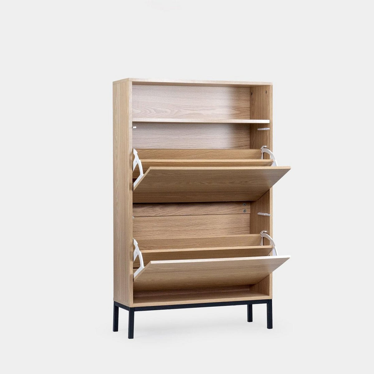 SCHUHSCHRANK SCHMALES Remi Natürlich 70 cm x 115 cm - Naturfarben, Holzwerkstoff (70/115/24cm)