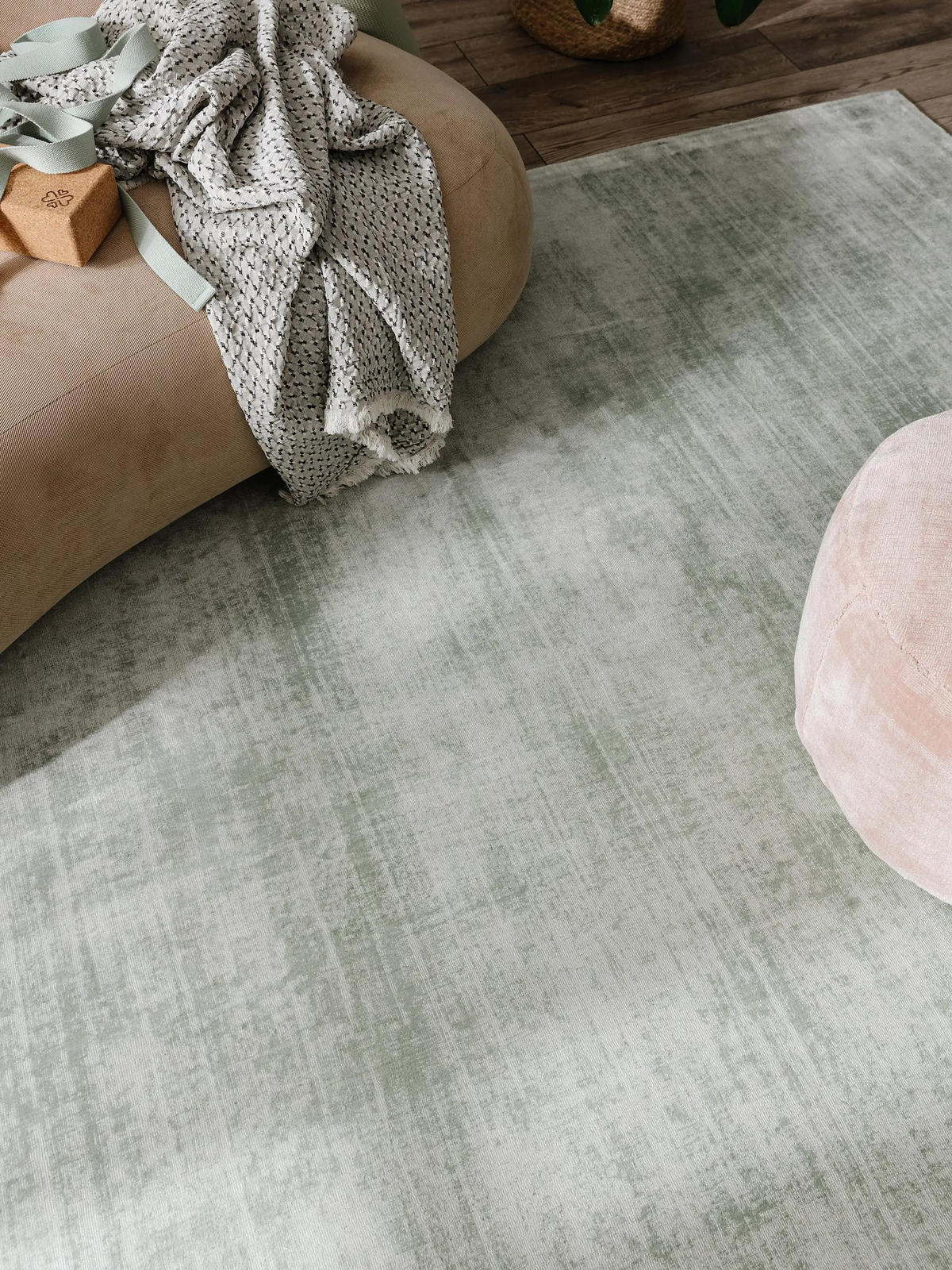 VISKOSETEPPICH Nova Mint 160x230 cm - Mintgrün, Textil (160/230cm) - benuta Pure