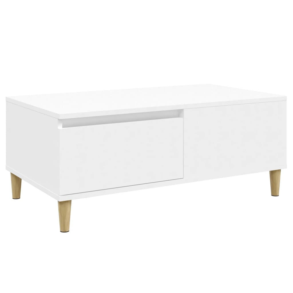COUCHTISCH Weiß 90x50x36,5 cm Holzwerkstoff - Weiß, Holzwerkstoff (90/50/36.5cm) - furnicato