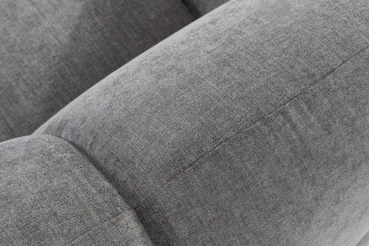 3-SITZER SOFA FLAVA, hell Aschgrau - Hellgrau, Holz/Holzwerkstoff (240/76/100cm) - KONSIMO®