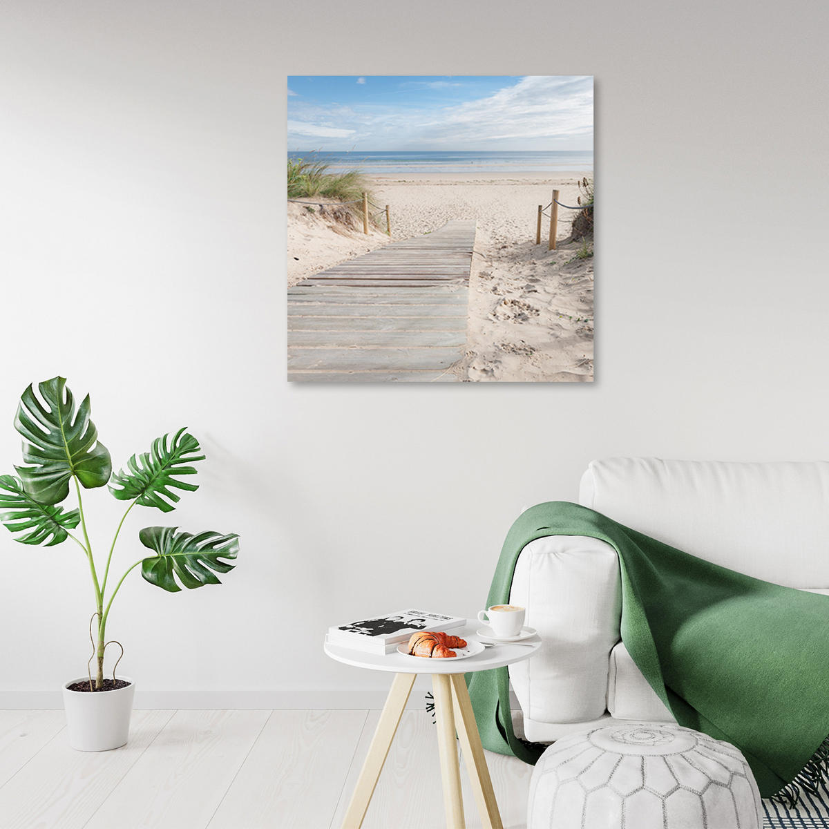 WANDBILD seesandlandschaft - Beige, Textil (50/50cm) - Feeby