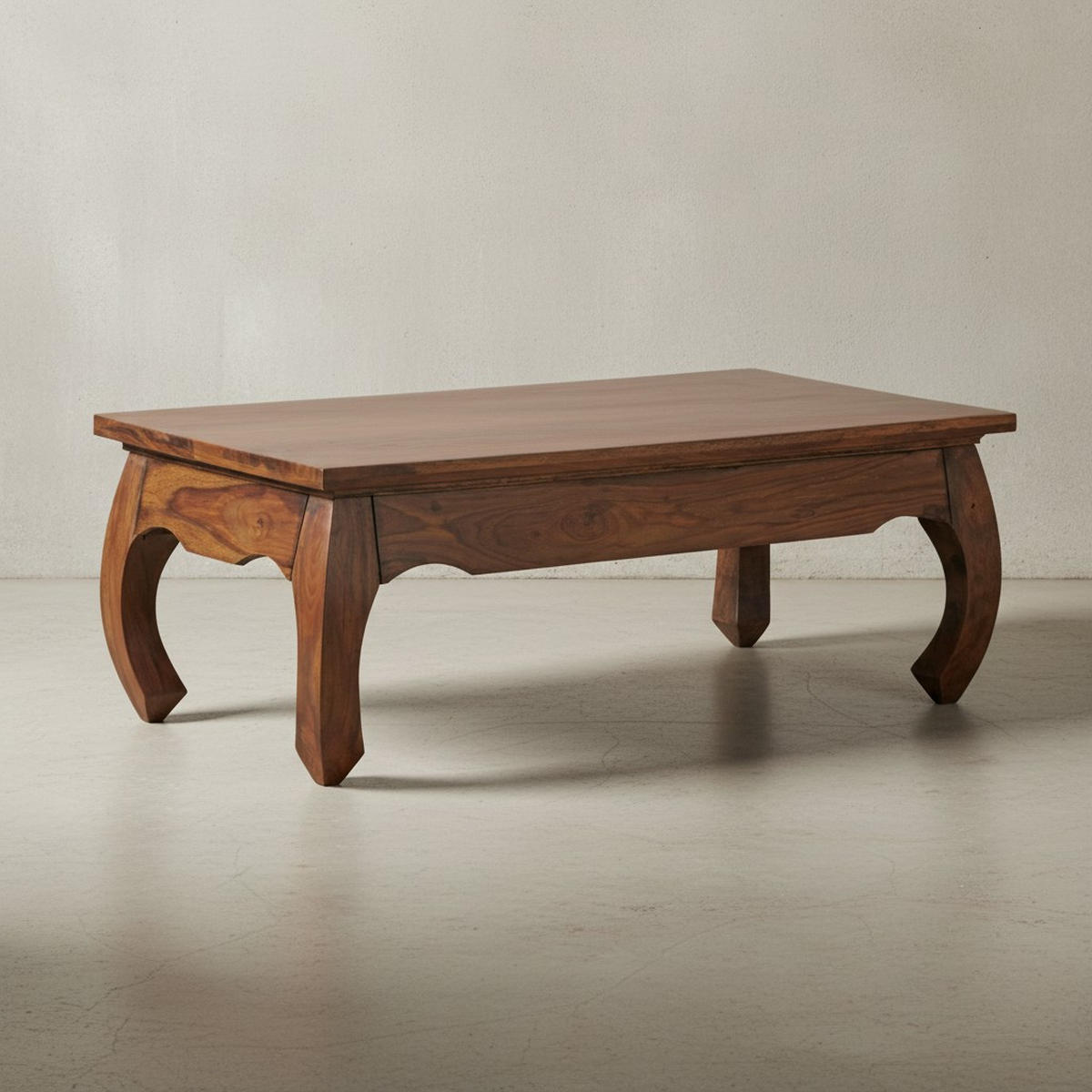 COUCHTISCH KANADA in Opium-Form aus Massivholz Akazie handgefertigt, Braun 110x60x40 cm - Braun, Holz (60/110/40cm) - KADIMA DESIGN