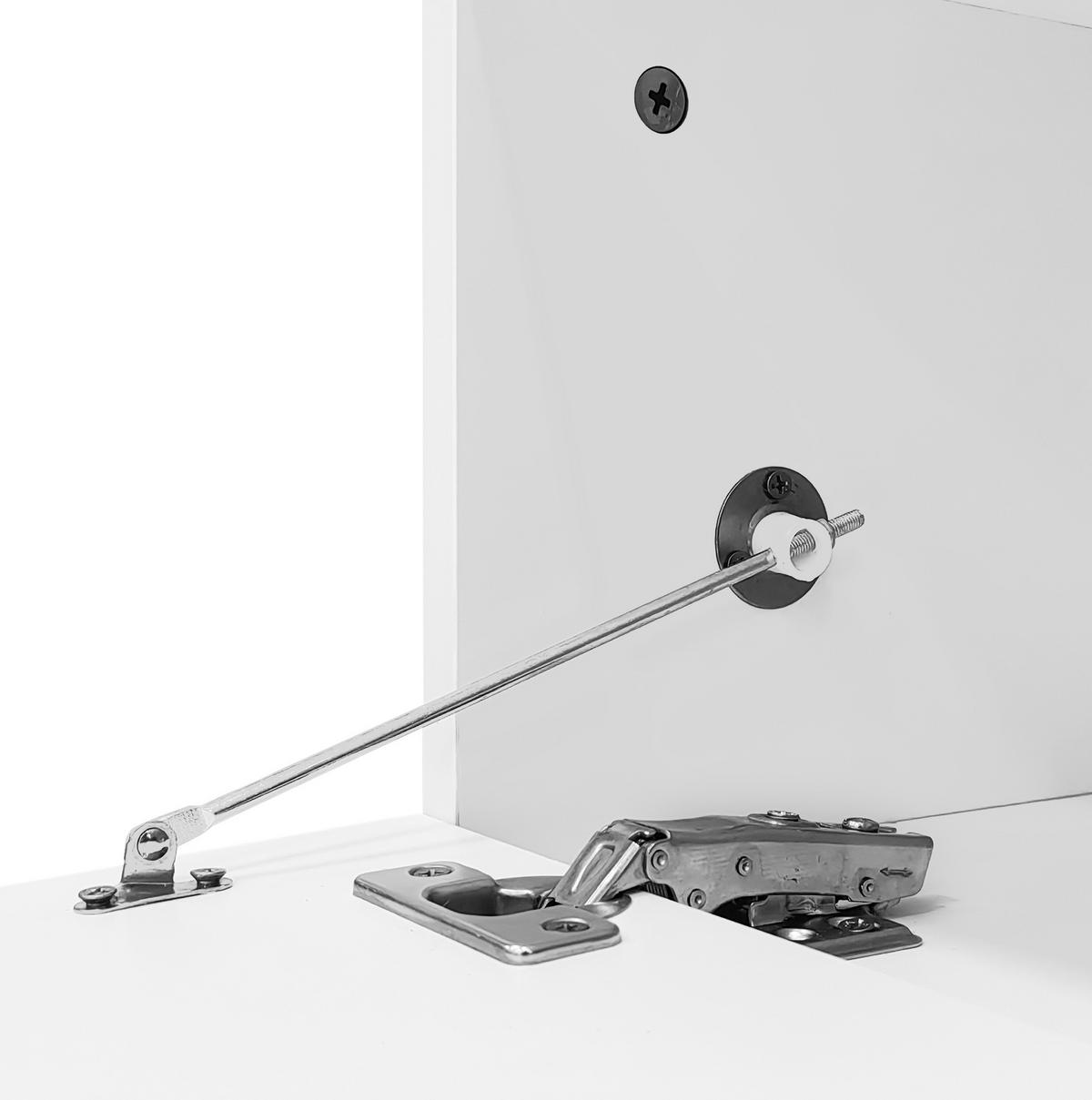 LOWBOARD 180/38/48 cm Weiß/Natur aus Spanplatte mit Glasregalen - Weiß, Holzwerkstoff (38/48/180cm) - OKMYHOME