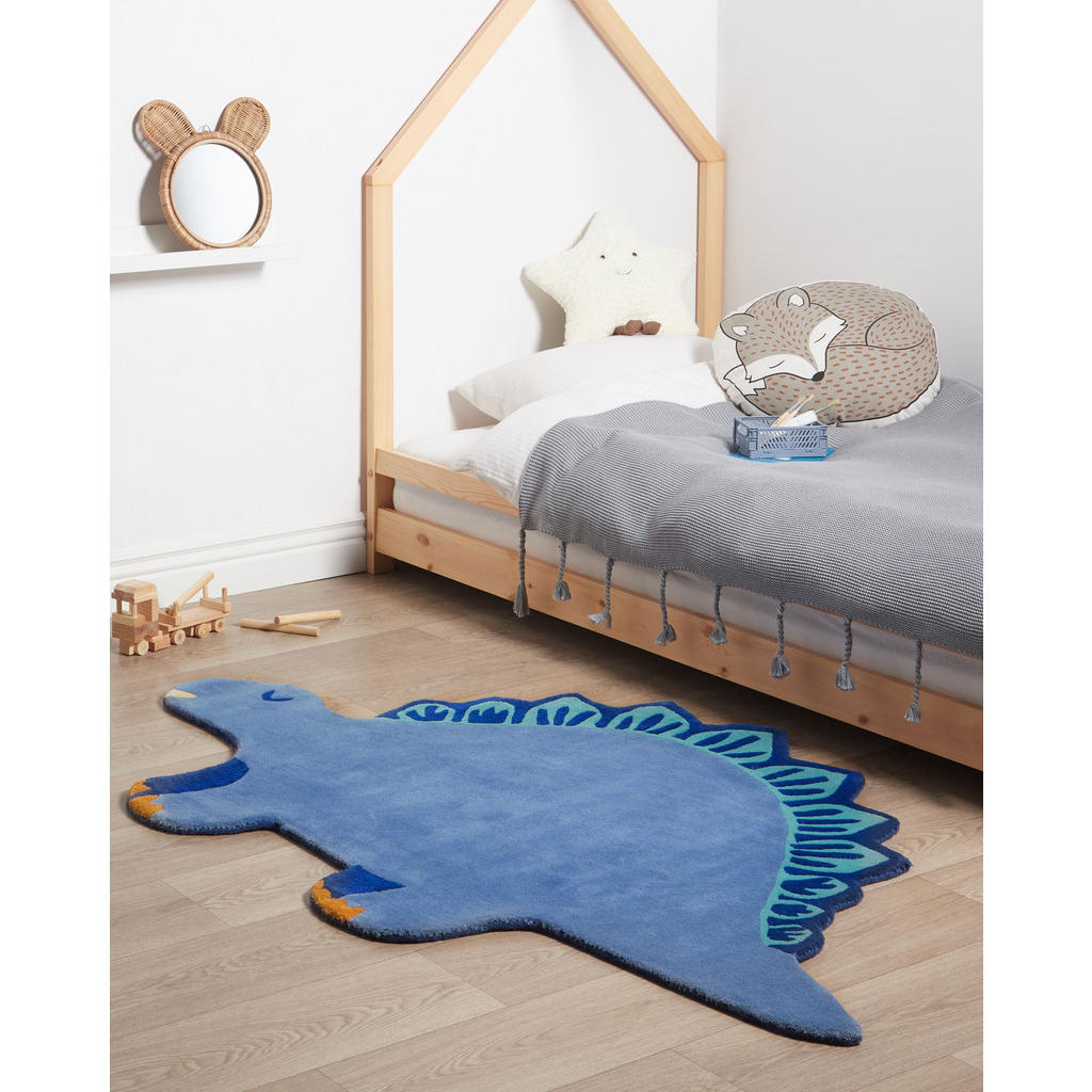 Thumbnail - Beliani Kinderteppich, Blau, Naturmaterialien, 100x160 cm, Teppiche & Böden, Teppiche, Teppich Kinderzimmer