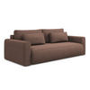 3-SITZER SOFA mit Schlaffunktion Strukturstoff Stoff Pink - Pink/Hellrosa, Kunststoff/Textil (238/82/105cm) - Makamii