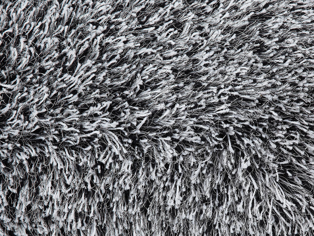 SHAGGY-TEPPICH Cide 140/140 cm - Schwarz, Kunststoff (140/140cm) - Beliani