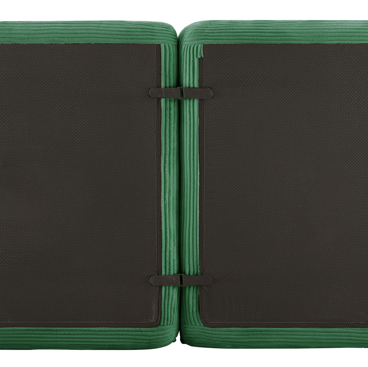 ECKSOFA 297/177/69 cm grün aus Cord ohne Montage modular mit Ottomane - Grün, Textil (177/297cm) - OKWISH