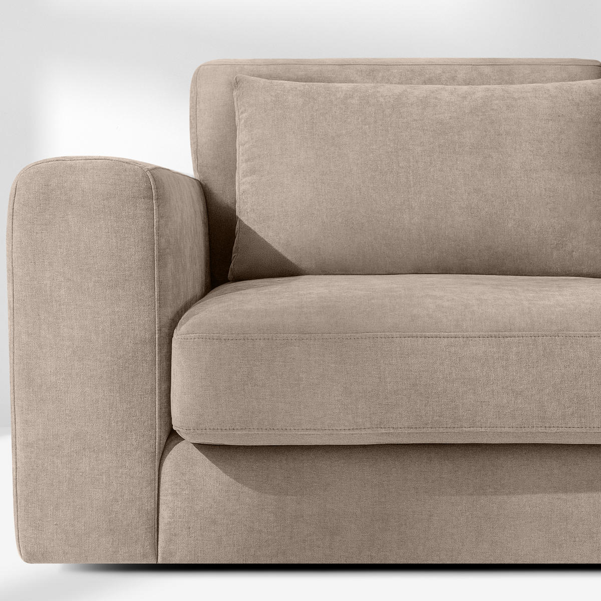 ECKSOFA XL rechts VERUS - Ecru, Holz/Holzwerkstoff (377/328cm) - KONSIMO®