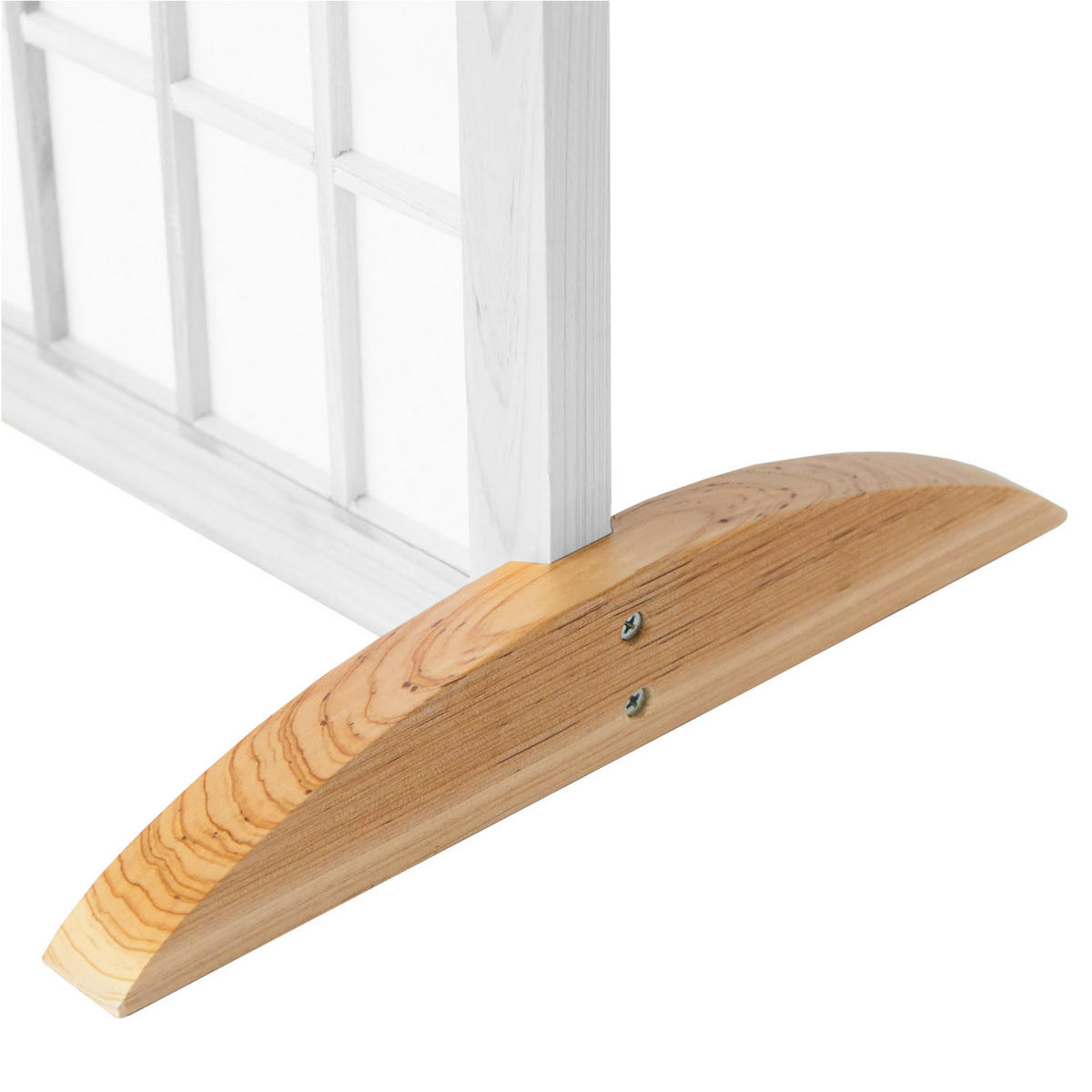 PARAVENT Standfuß natur 2er Set für Raumteiler - Naturfarben, Holz (33/2/2cm) - Homestyle4u