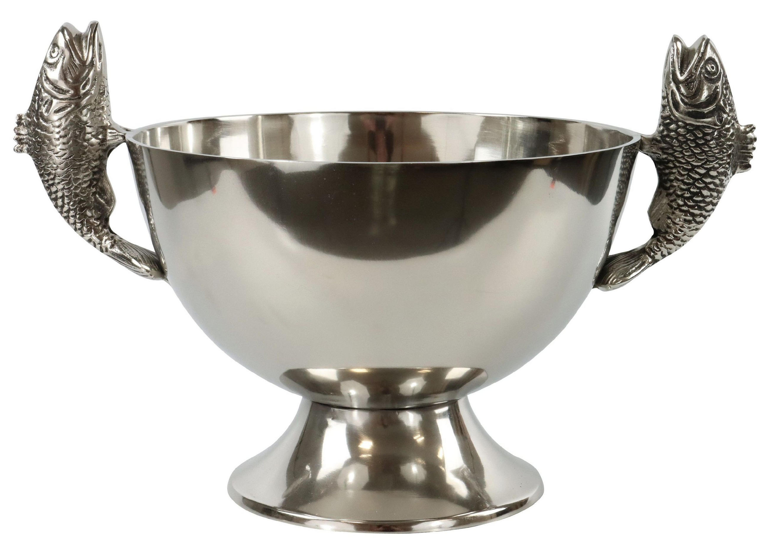 DEKOSCHALE Fische 45 cm - Silberfarben, Metall (45cm) - FURNARO