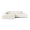 ECKSOFA LINKS Bouclé-Stoff Creme 310cm - Creme, Textil (310/96cm) - Sia Home